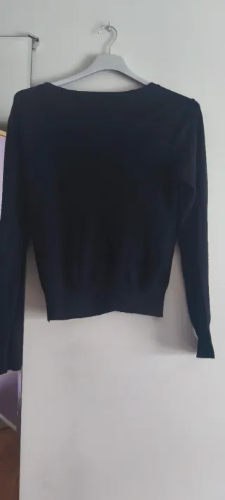 Chaqueta de punto  negra.Zara Talla M.