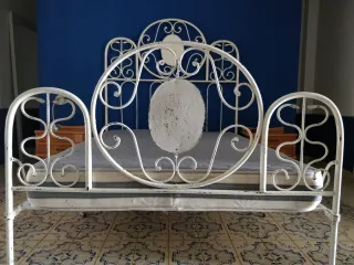 Cama Hierro Forjado Antigua Restaurada