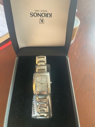 Reloj Kronos Plata y Blanco Nuevo