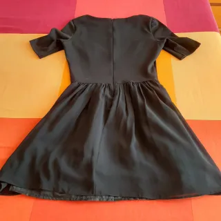 Vestido Bershka Negro Estampado Animal