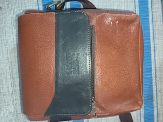 Cartera Montblanc Cuero Marrón y Negro