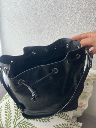 Bolso bombonera piel Zara grande