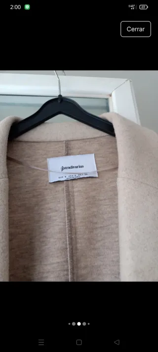 Abrigo Stradivarius Beige Talla Única