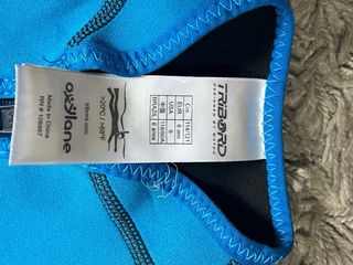 Traje Neopreno Surf NiñoTribord 6años Azul/Naranja