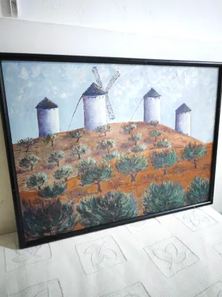 Cuadro al Óleo Molinos de Viento