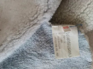 Chaquetón piel vuelta azul