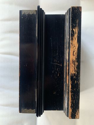 Balanza de precisión madera y vidrio