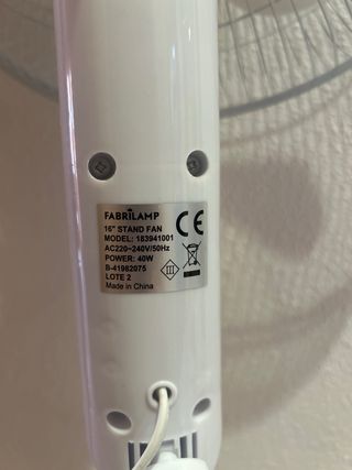 Ventilador de pie Fabri Lamp