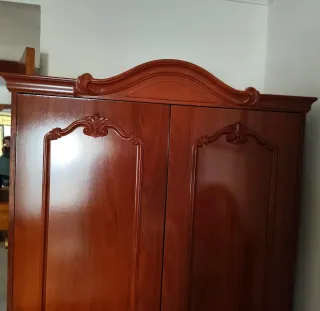 Armario de dos puertas marrón