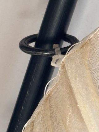 Tende beige con rombi marroni