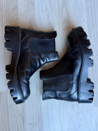 Botín Andrea Piel Negro Mujer