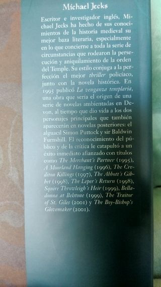Libro: La venganza templaria de Michael Jecks