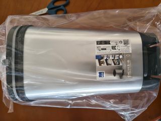 KIS Papelera, 10 litros, plástico, Color Plateado, 10 lt. 18 X 27X 30 H