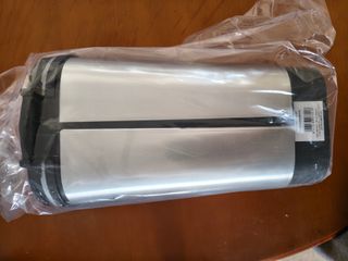 KIS Papelera, 10 litros, plástico, Color Plateado, 10 lt. 18 X 27X 30 H