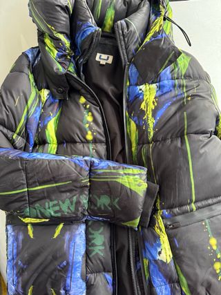 Cazadora acolchada multicolor