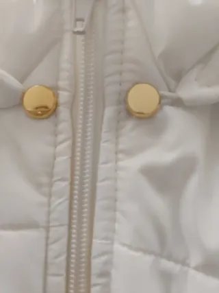 Giubbotto bambina bianco con cappuccio