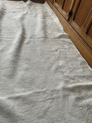 Alfombra beige con diseño texturizado Kilim