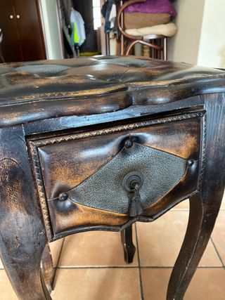 Mesita auxiliar madera con cajón