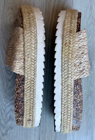 Sandalias de esparto mujer beige