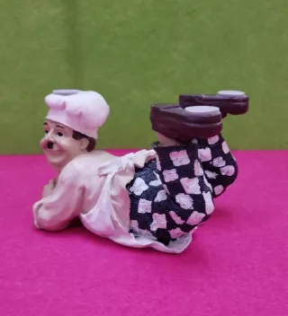 Figura cocinero soporte botella vino etc