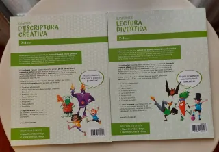 2 libros de lectura y escritura de catalan 7-8años