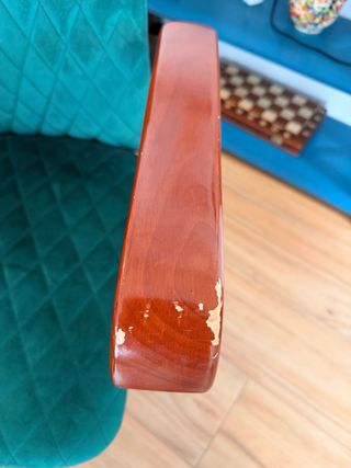 Silla de escritorio verde terciopelo