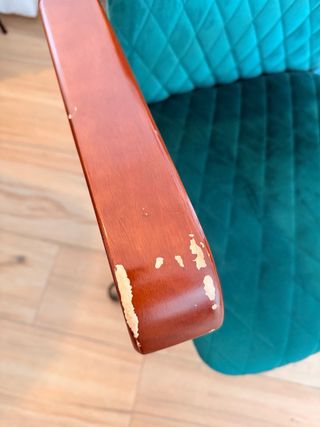 Silla de escritorio verde terciopelo