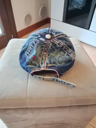 Cappellino Diesel Denim Blu Distressed