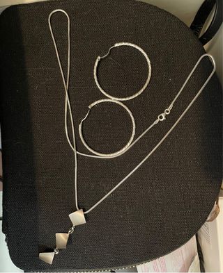 Set collana e orecchini argento