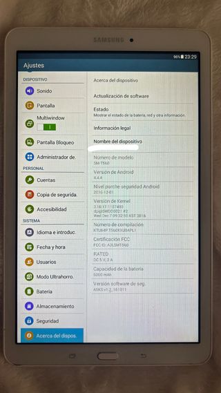 Samsung Tab A Blanca