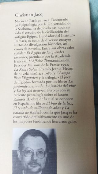 Libro: Ramsés, El hijo de la luz de Christian Jacq