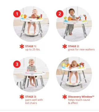 Mesa de actividades para bebé