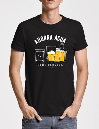 Camiseta Friking Ahorra Agua Bebe Cerveza