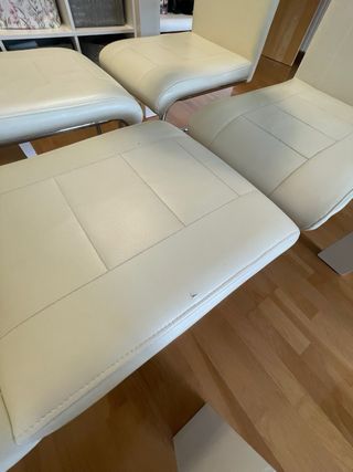 Mesa y 4 Sillas Comedor Cristal. Regalo fundas.