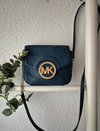 Bolso Michael Kors Azul Marino y Dorado
