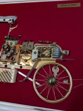 Cuadro Maqueta artesanal Fiat 1906