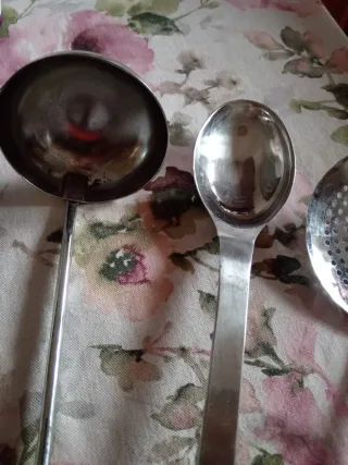 Set 3 Utensili Cucina Acciaio e Plastica