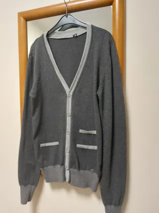 Giacca cardigan uomo grigia taglia M