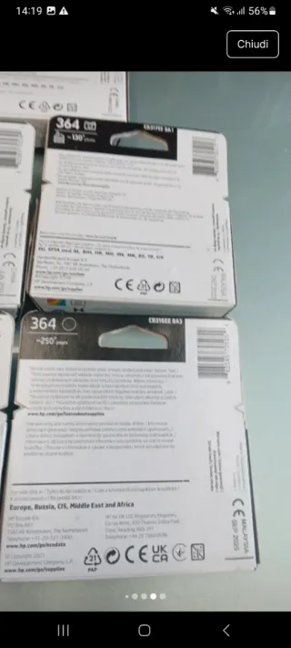 Cartucce HP 364 sigillate nuove