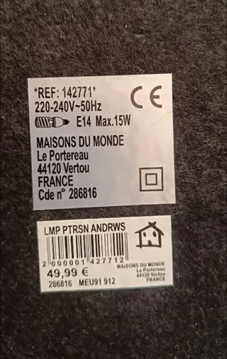 Lámpara de Arquitecto Metálica Ajustable