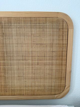 Cabecero Cama 135cm Madera y Ratán SKLUM