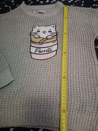 Sudadera con estampado de gato Purrito