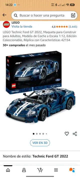 Lego Technic Ford GT 2022 42154