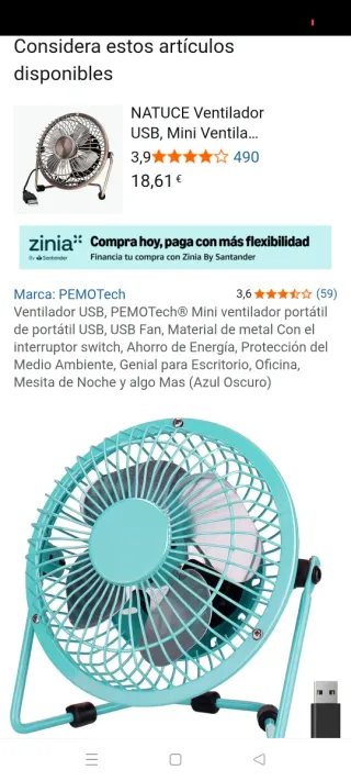 Ventilador MYWAVE USB Portátil