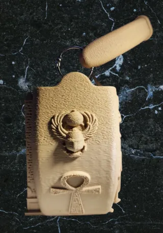 Bolso Escultura Egipto Beige/Marrón