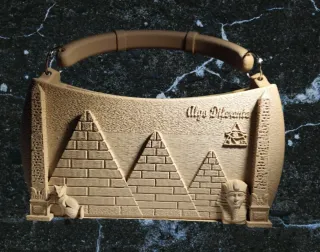 Bolso Escultura Egipto Beige/Marrón