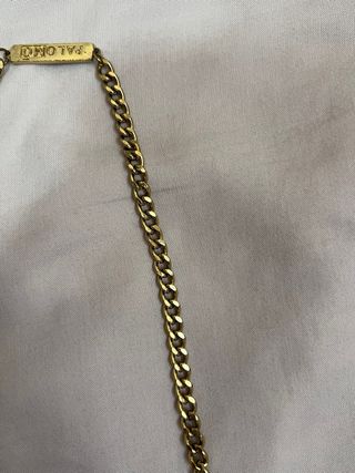 Bolso Palomo ante negro con cadena dorada