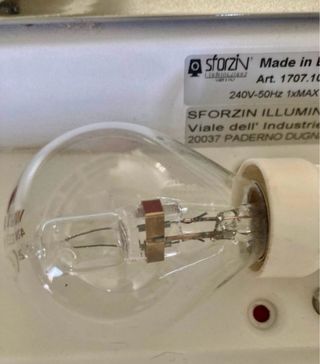 Lampada LED Vetro Design Argento Bianco