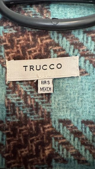 Abrigo Trucco Lana Cuadros Talla S
