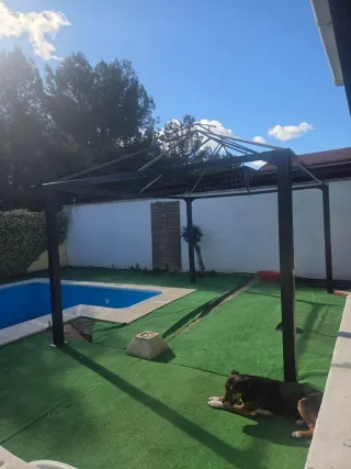 Pérgola metálica 3x4 m para jardín o piscina